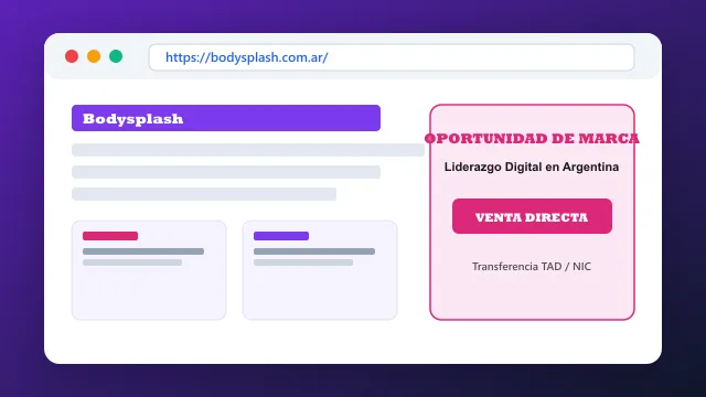 Modelo de aplicación comercial y proyectos digitales para bodysplash.com.ar
